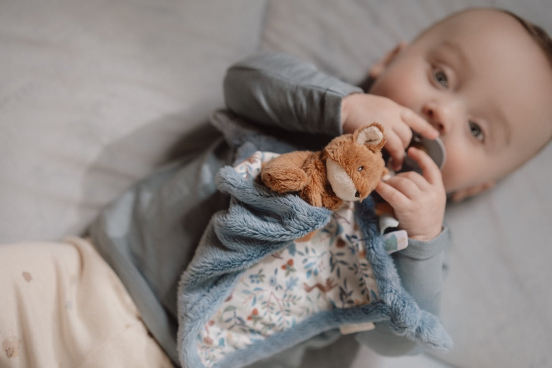 Doudou in tessuto con gancio portaciuccio