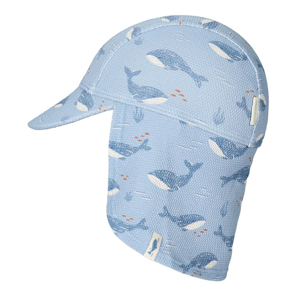 Cappellino Parasole da Bagno 'Ocean Splash' (Protezione UPF40+ e Coprinuca)