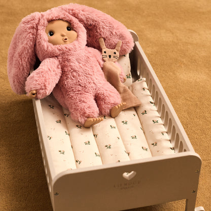 Lettino Culla a Dondolo in Legno per Bambole e Peluche - Dai 3 anni