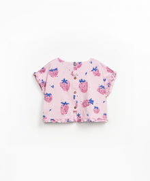 T-shirt in jersey stampato