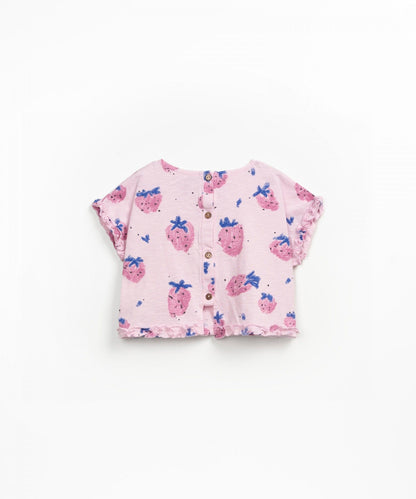 T-shirt in jersey stampato