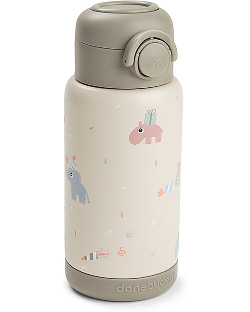 Borraccia Termica con Cannuccia e Apertura a Pulsante - 340ml