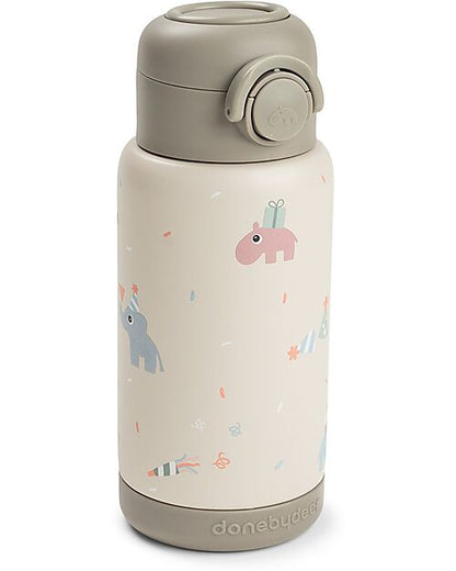 Borraccia Termica con Cannuccia e Apertura a Pulsante - 340ml