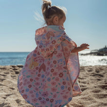 Poncho Mare Bimba 'Dreamy Mermaid' in Mussola e Spugna (Cotone Biologico)