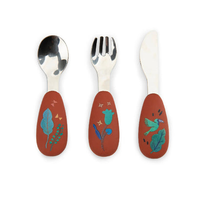 Set posate in silicone e acciaio - Lavabili in lavastoviglie