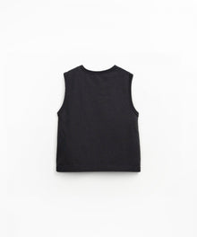 T-shirt smanicata in jersey