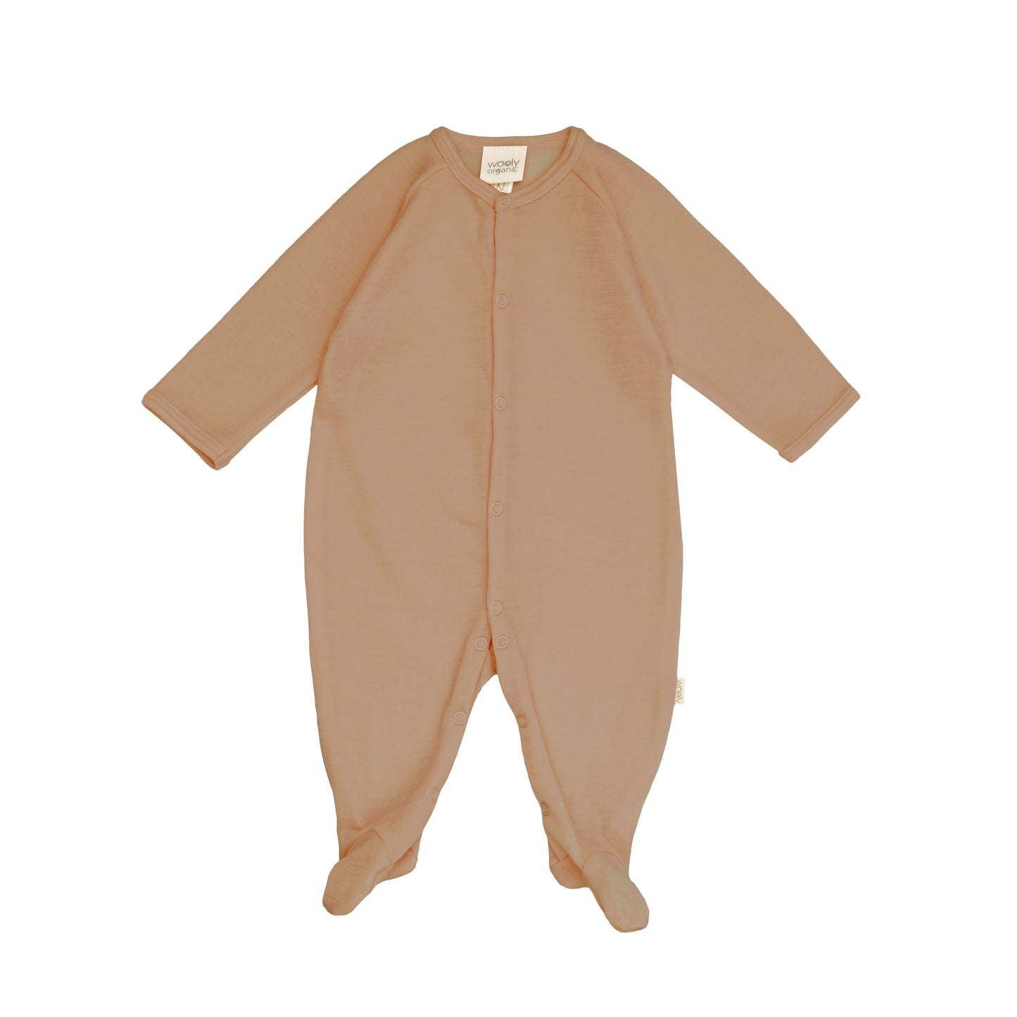 Pigiama in lana merino e seta - con piedini