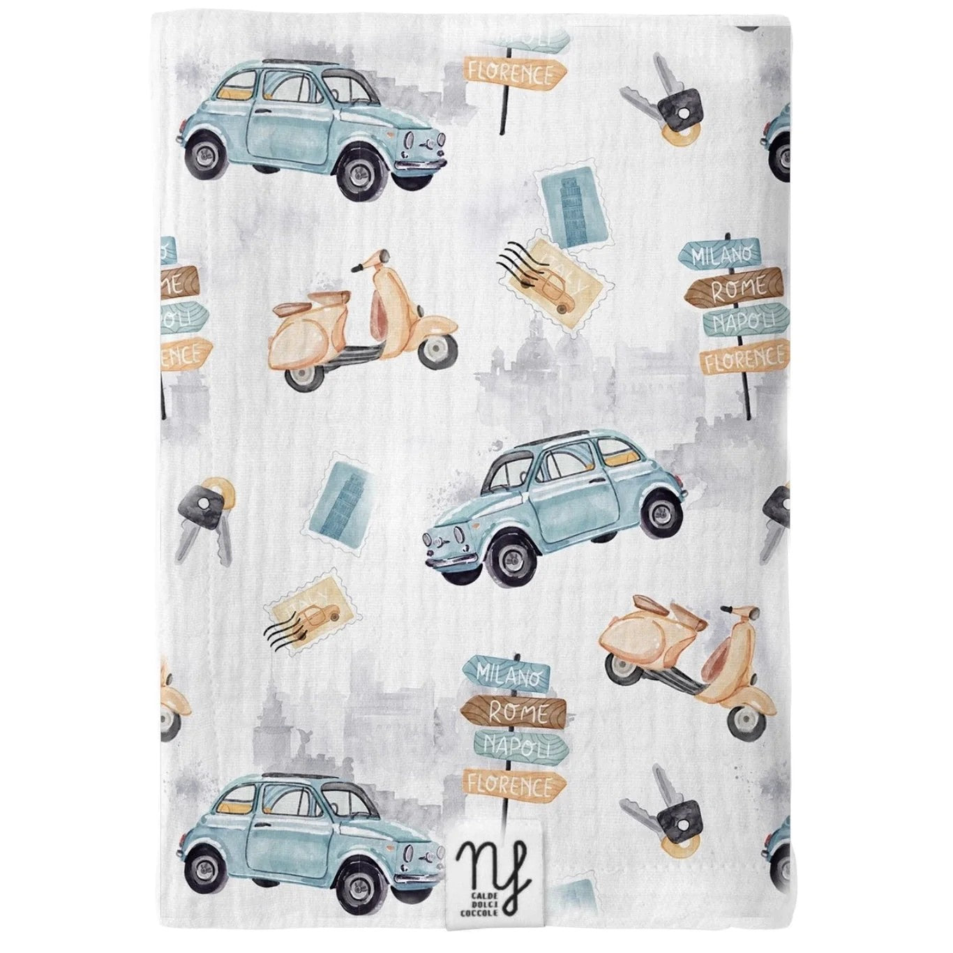 Mussola Neonato in 100% Bamboo Organico - Made in Italy - 90x70cm