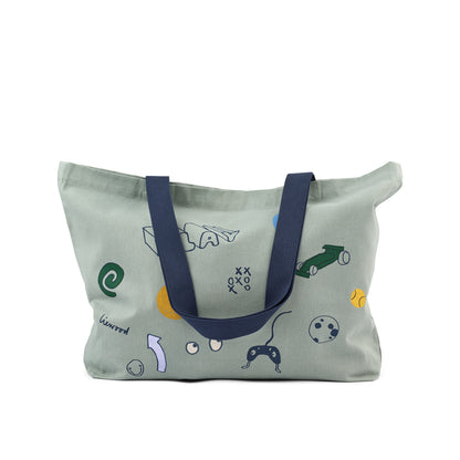 Grande Borsa Tote in Cotone Biologico - 54x37cm