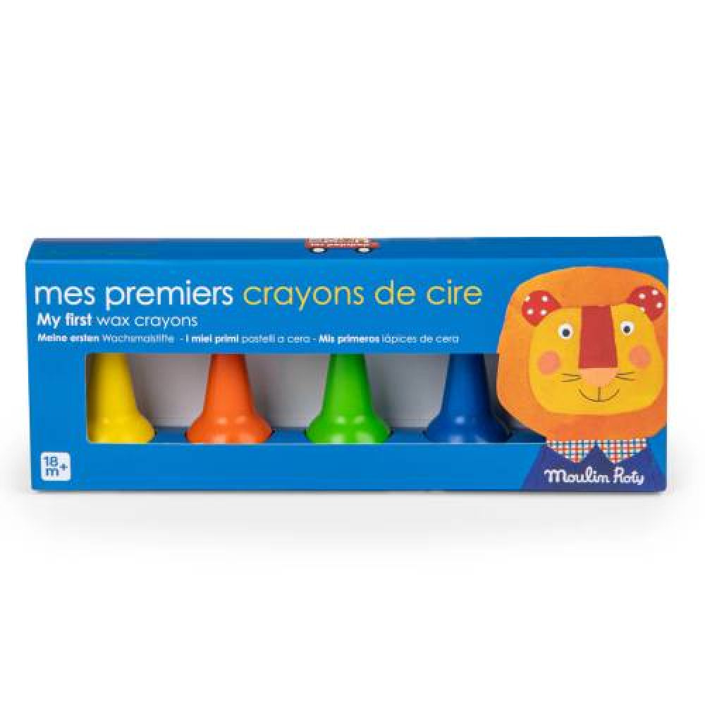 Pastelli a Cera Ergonomici per Bambini a Base di Cera d'Api - 5 pezzi