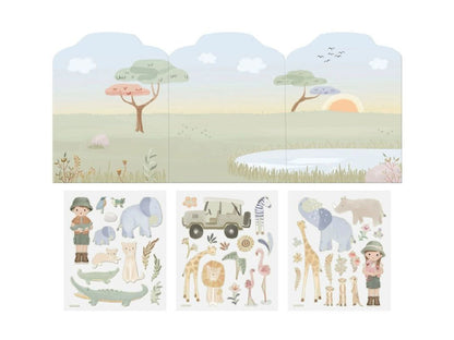 Album con Adesivi Riutilizzabili 'Safari Friends' Little Dutch (3+ Anni)