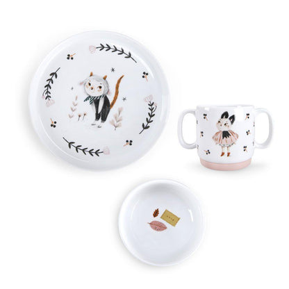 Set di stoviglie in porcellana - Con base antiscivolo