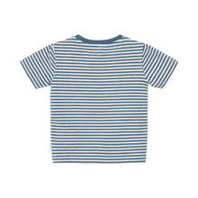 T-Shirt Bambino a Righe in Cotone Biologico - Indigo e Sabbia