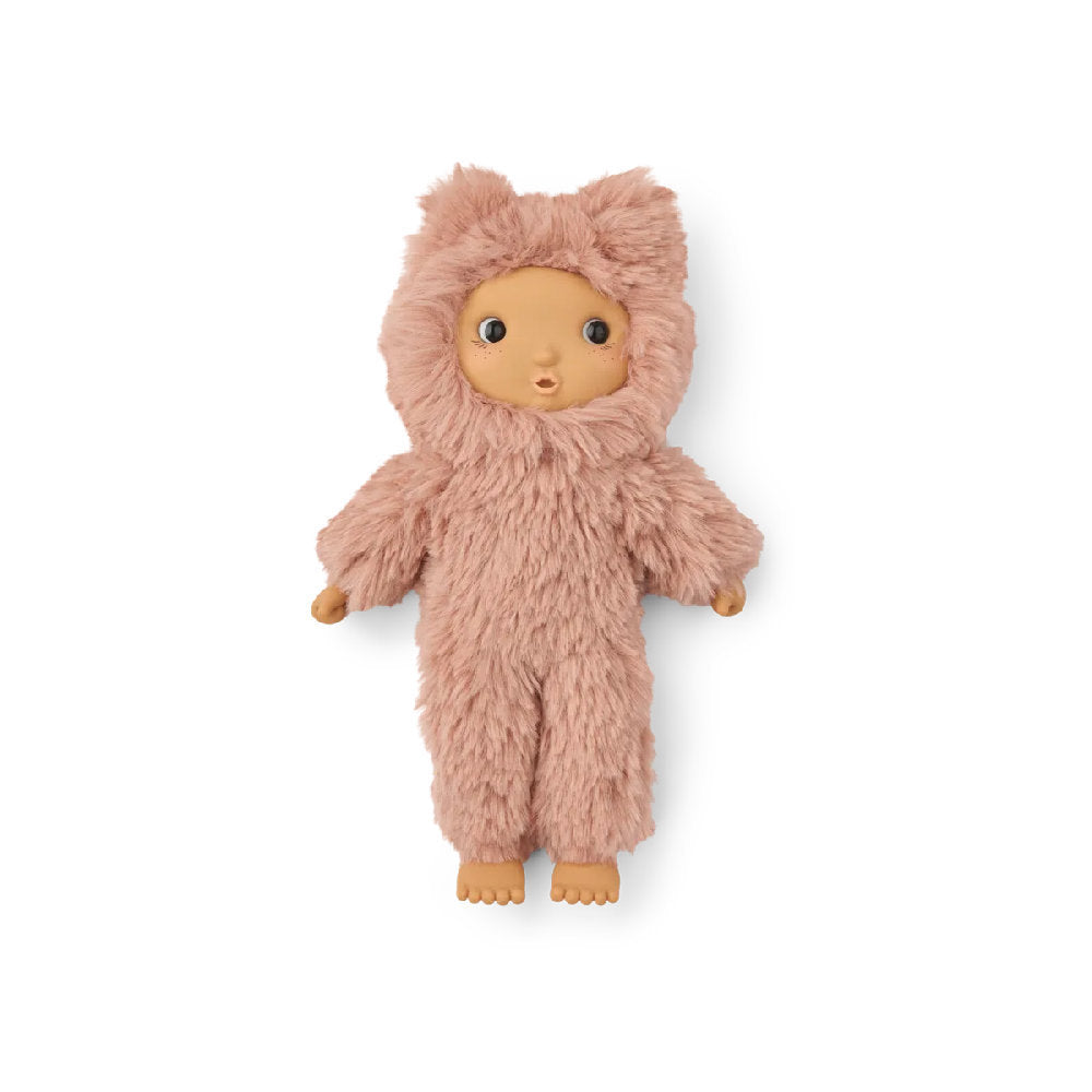Bambola Mini Peluche in Tessuto Riciclato e Silicone 'Cleo Cat' Liewood (3+ Anni)