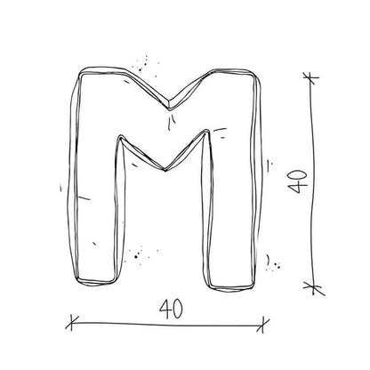 Lettera in velluto M