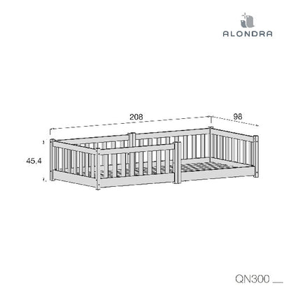 Letto montessoriano Tukki XL 90x200cm