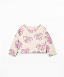 FELPA IN MAGLIA DECORATA STAMPATA