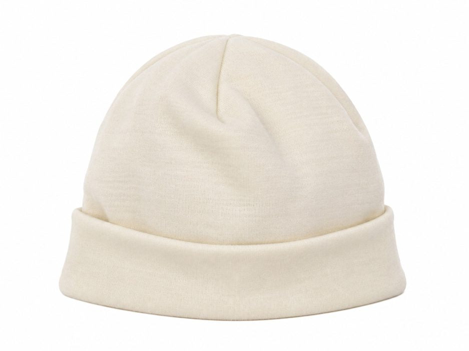 Cappellino Neonato in Merino e Seta (85% Lana Merino, 15% Seta Certificata Oeko-Tex)