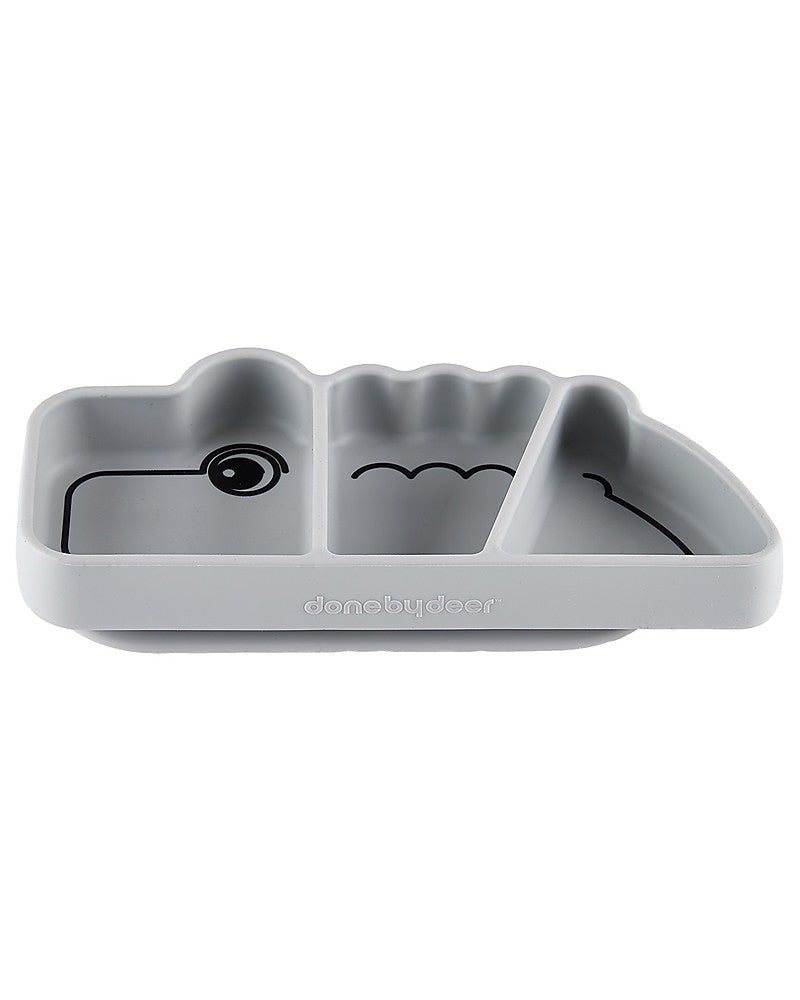 Piatto a scomparti anti-scivolo stick&stay croco