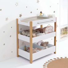 Mobile fasciatoio 50x80 cm con ripiani legno/bianco - Neo Dadá