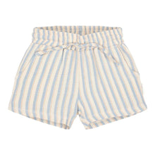 Pantaloncini Corti in Mussola di Cotone Biologico - Righe Multicolore
