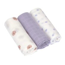 Mussola in viscosa di bamboo e cotone organico L - 80x80cm - Pack 3pezzi