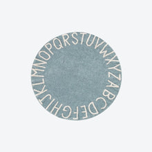 Tappeto rotondo ABC Vintage Blue - 150cm - Lavabile in lavatrice