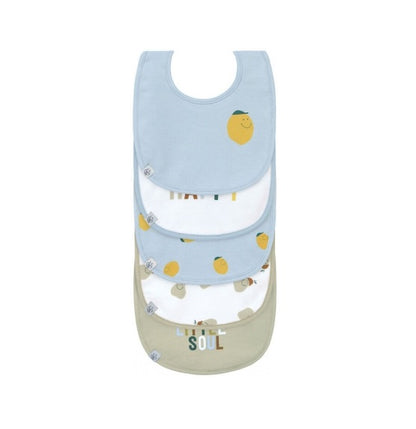 Set bavaglini impermeabili 5 pezzi - happy fruits