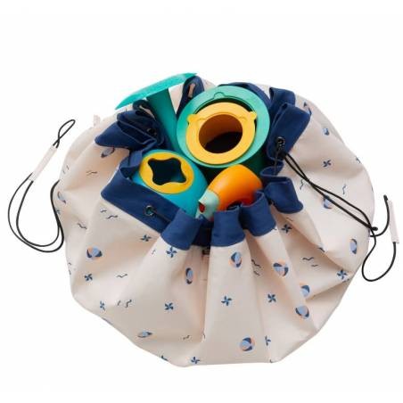 Sacco portagiochi e tappeto gioco da esterno 2 in 1