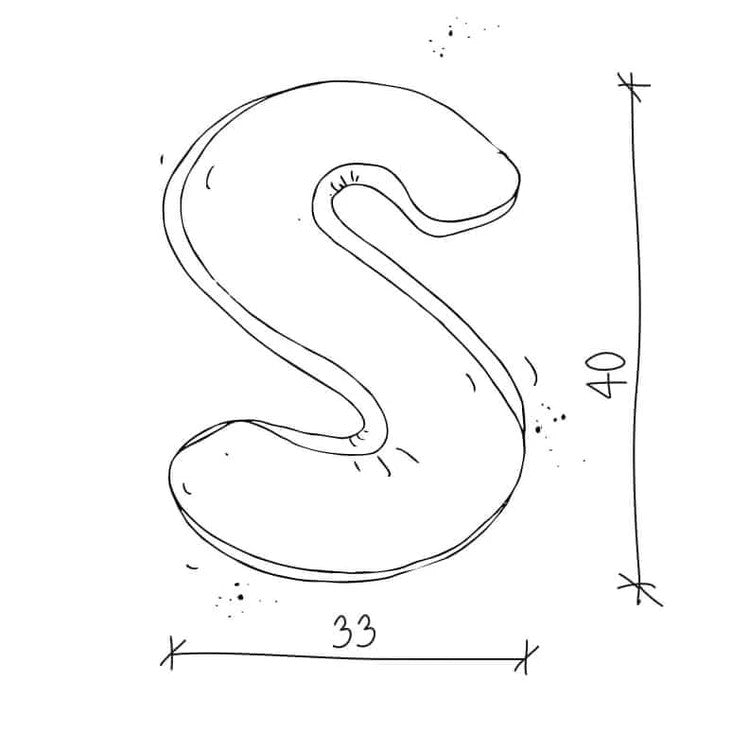 Lettera in velluto S