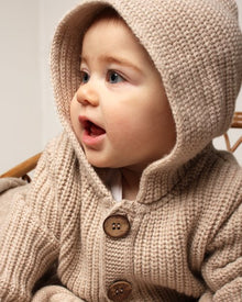 Tuta Intera Neonato da Uscita in Pura Lana Merino Ultrafine Certificata Oeko-Tex Classe 1