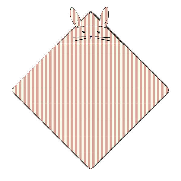 Accappatoio a triangolo baby Albert - con cappuccio - 100% Cotone biologico