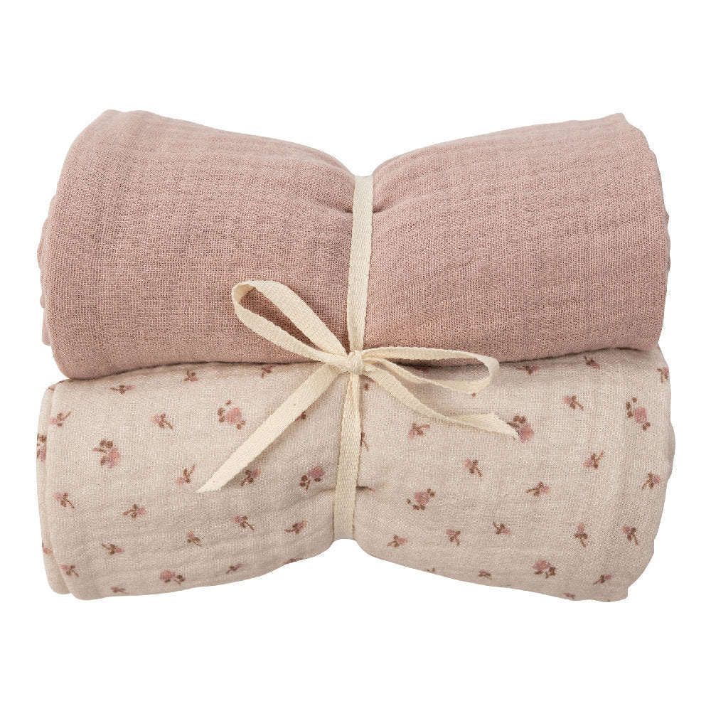 Set 2 mussole 65x65cm - 100% Cotone organico - Certicate GOTS