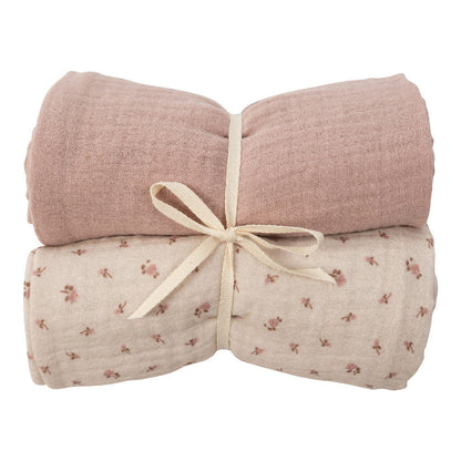 Set 2 mussole 65x65cm - 100% Cotone organico - Certicate GOTS