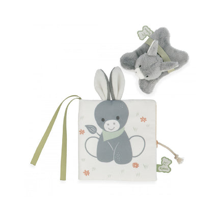 Libro in Stoffa Sensoriale con Mini Peluche Integrato - Alla scoperta delle immagini