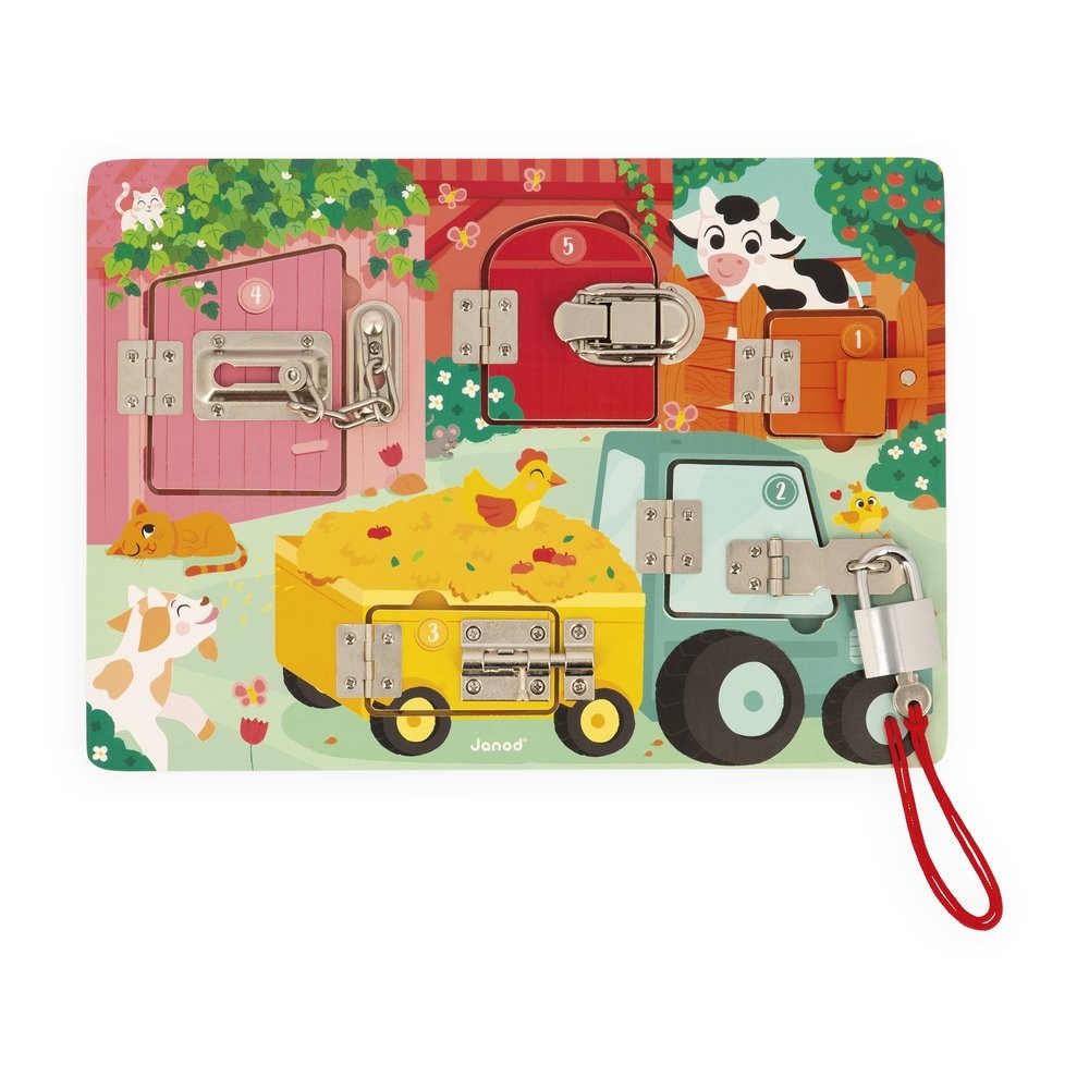 Tavoletta con serrature della fattoria - Da 3 anni