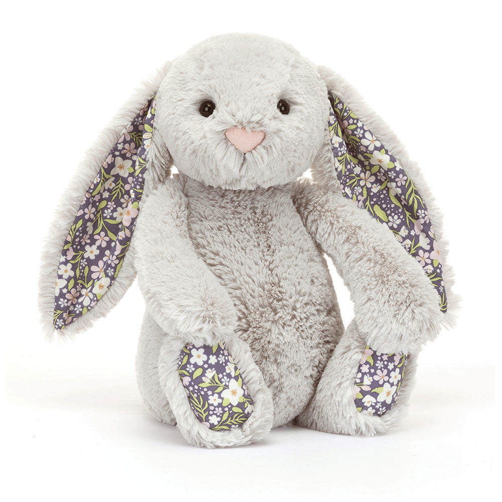 Peluche morbido coniglio blossom argentato
