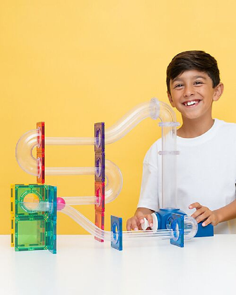 Set Costruzioni Magnetiche 'Pista per Palline e Lanciapalline' 47 Pezzi (Multicolor)