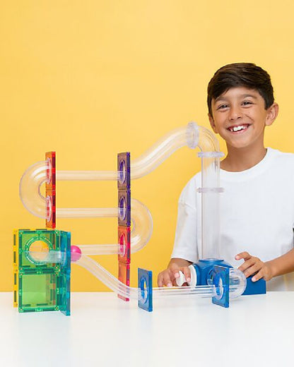 Set Costruzioni Magnetiche 'Pista per Palline e Lanciapalline' 47 Pezzi (Multicolor)