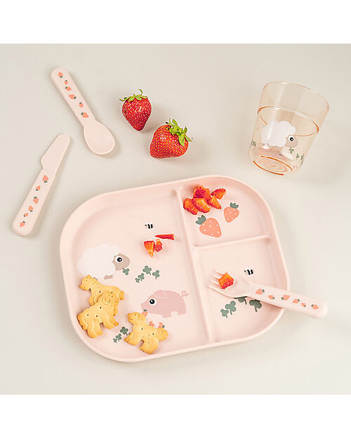 Piatto con Scomparti Tiny Farm - 100% PP Alimentare