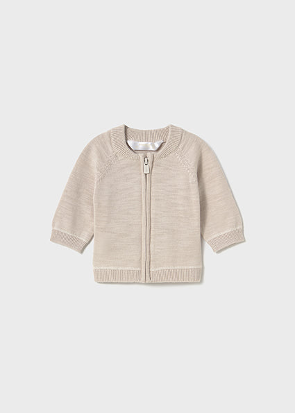 Felpa in tricot con zip - 100% Cotone
