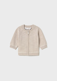 Felpa in tricot con zip - 100% Cotone