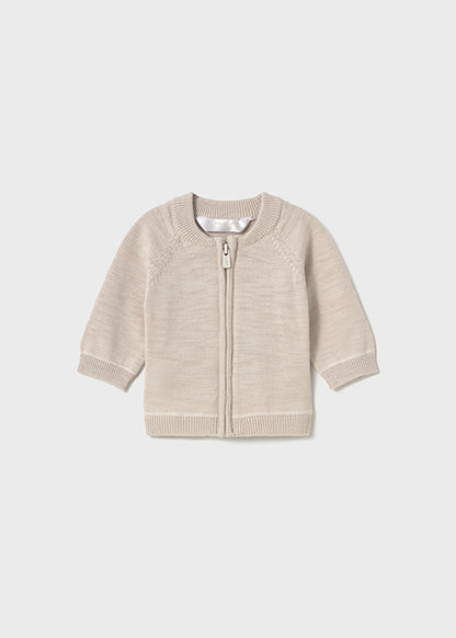 Felpa in tricot con zip - 100% Cotone