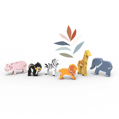 Set animali del mondo in Legno con custodia