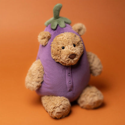 Peluche morbido bartolomeo melanzana