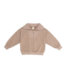 Maglioncino in Felpa di Cotone Biologico con Mezza Zip 'Everyday Essentials'