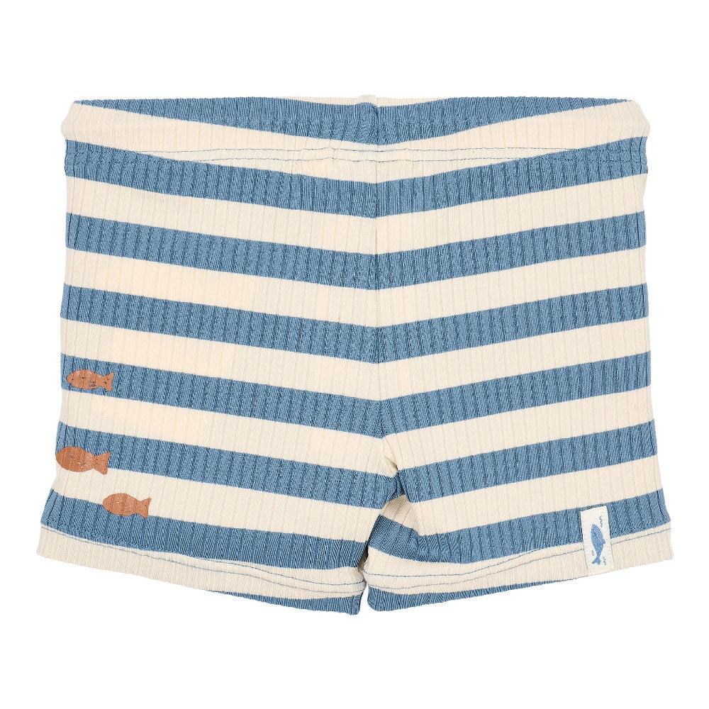 Costume da Bagno 'Ocean Blue Stripes' (Tessuto a Costine Tinto in Filo)