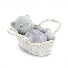 Peluche morbido Gattina nel cestino