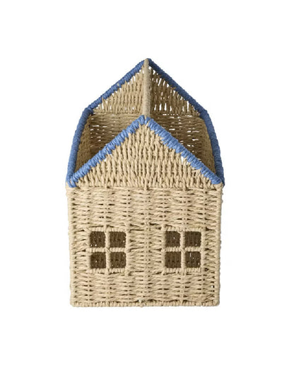 Casetta in rafia- Contenitore per libri - 21x30x35cm