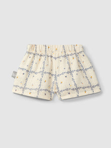 Shorts Pull-up in Cotone Morbido con Stampa e Texture
